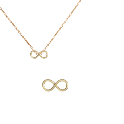 Srebrna blaszka celebrytka nieskończoność AG925 pozłacana 15mm