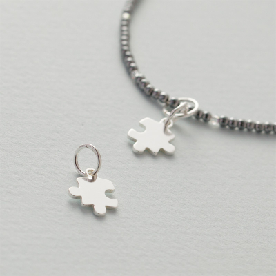 Srebrna zawieszka do bransoletek puzzel AG925 12x9,5mm