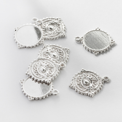Srebrna zawieszka oko w stylu Boho AG925 15,7mm
