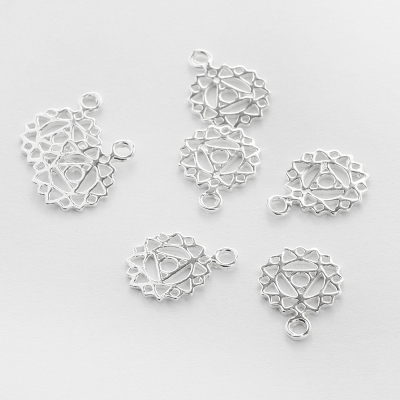 Srebrna zawieszka symbol czakry gardła AG925 10mm