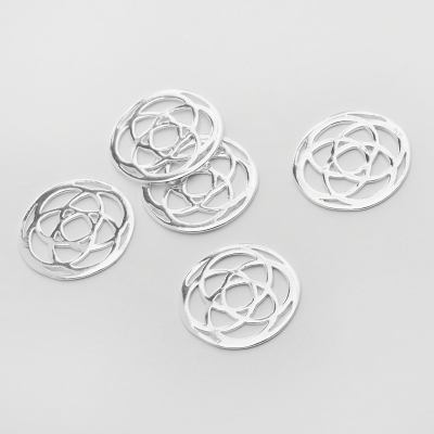 Srebrna zawieszka kwiat w kółku AG925 20,5mm
