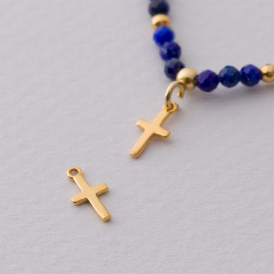 Zawieszka mini krzyżyk AG925 pozłacana 9.5x5mm