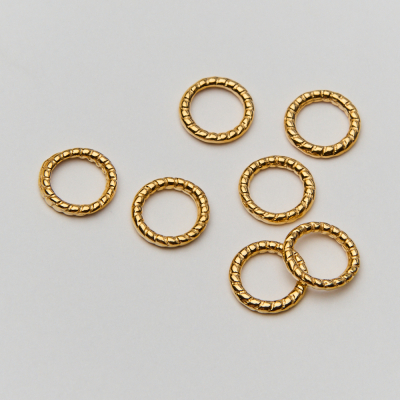 Srebrne kółko ozdobne AG925 pozłacane 9x1,5mm