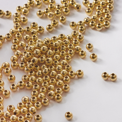Kulki gładkie GOLDFILLED AU585 złoty 4mm