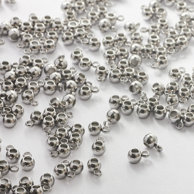 Stoper do bransoletek ze stali z oczkiem 4mm