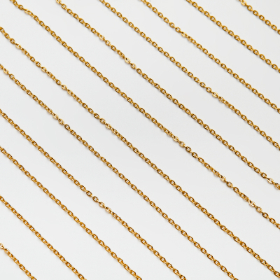 Łańcuszek owal nacinany ze stali 3x2,4mm