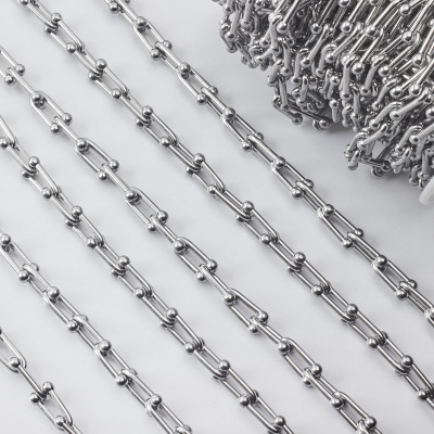 Gruby łańcuch ze stali kształt U 15,5x6,5mm