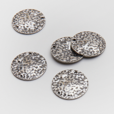 Zawieszka ze stali chirurgicznej kółko wypukłe w kolorze srebrnym 20mm