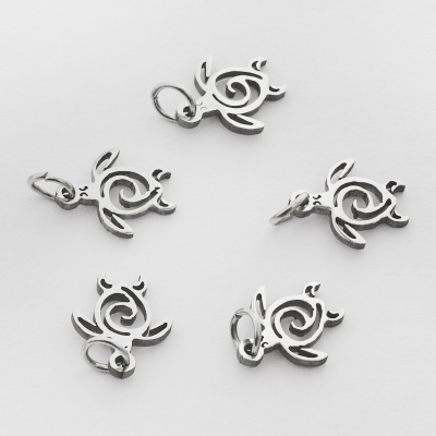 Mini zawieszka ze stali żółwik 14,5mm