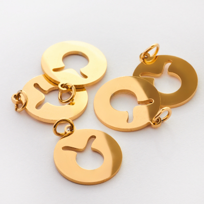 Zawieszka ze stali znak zodiaku Byk 15mm