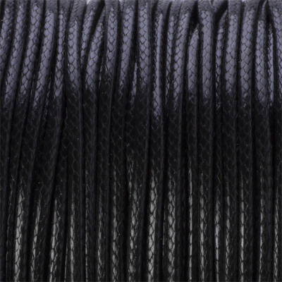 Sznurek powlekany czarny 2mm