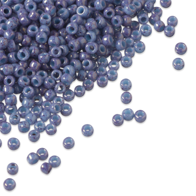 Koraliki TOHO Round 11/0 Marbled Opaque Lt Blue/Amethyst