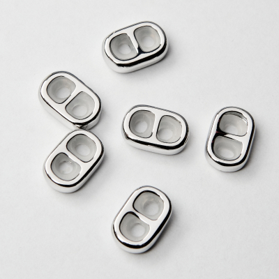 Stoper z silikonem &oacute;semka do sznurk&oacute;w i rzemieni z mosiądzu 12,5x8mm