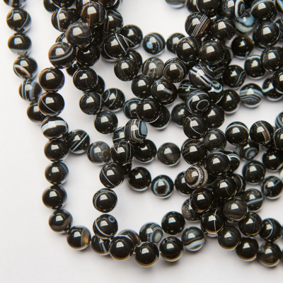 Czarny agat kulka gładka 10,5mm