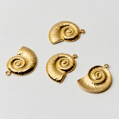 Zawieszka ze stali muszla ślimaka 19mm PVD