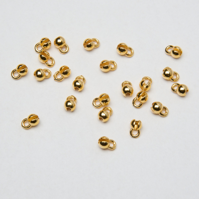 Okrągłe końcówki do wykończania naszyjników i bransoletek z mosiądzu w kolorze złotym 1,2mm