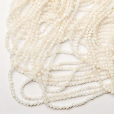 Kamień księżycowy kulka fasetowana 3mm