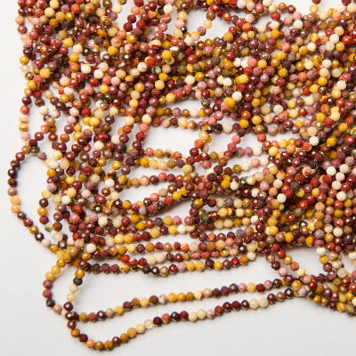 Jaspis mokait kulka fasetowana 2mm