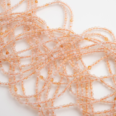 Kamień słoneczny kulka fasetowana  2mm - na sznury