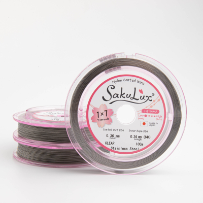 Miękka linka japońska siedmiostrunowa powlekana transparentna 0,36mm