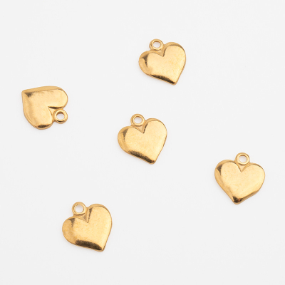 Srebrna zawieszka serce AG925 pozłacane 10mm