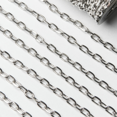 Łańcuch ze stali owal fasetowany 11x7mm