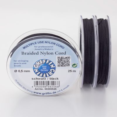 Griffin nylonowy sznurek do makramy 0.5mm czarny