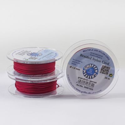 Griffin nylonowy sznurek do makramy garnet 1mm
