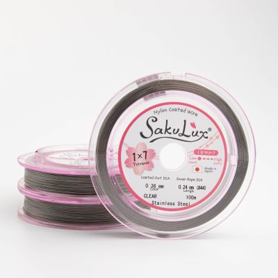 Miękka linka japońska siedmiostrunowa powlekana transparentna 0,36mm